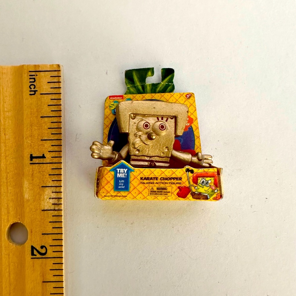 Rare Gold SpongeBob SquarePants Karate Chopper Mini Figure Collectible Toy